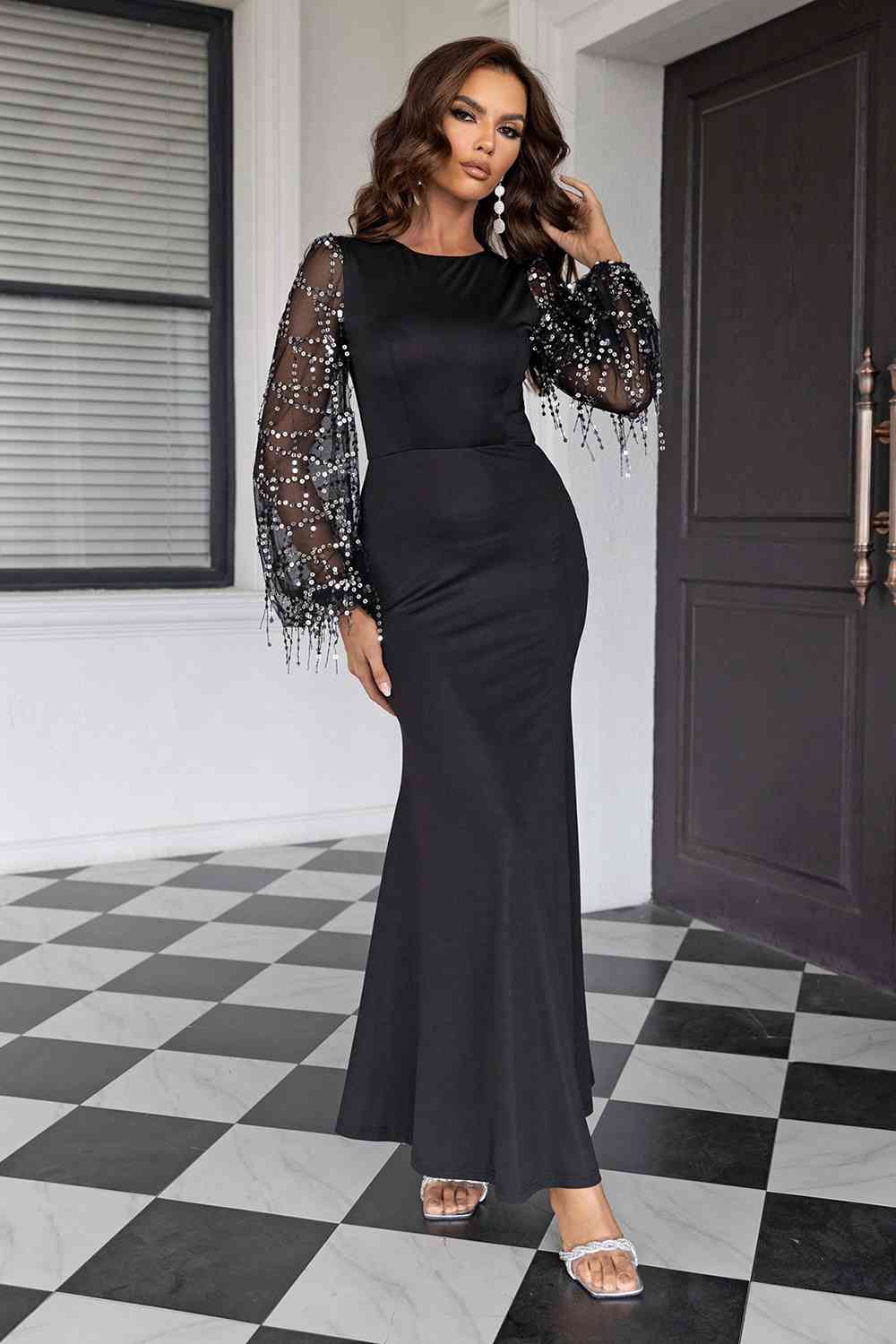 Stilla | Rund Hals Maxi Kjole