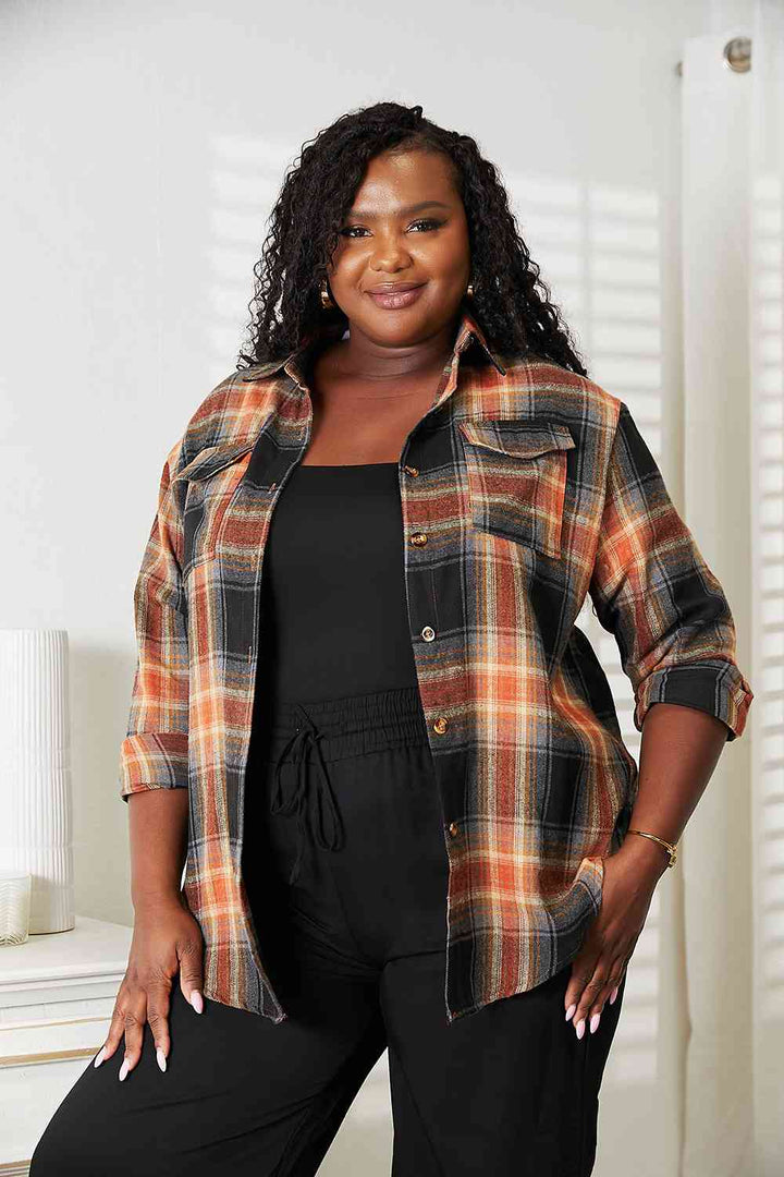 Stilla | Take Plaid Dropped Shoulder Shirt
