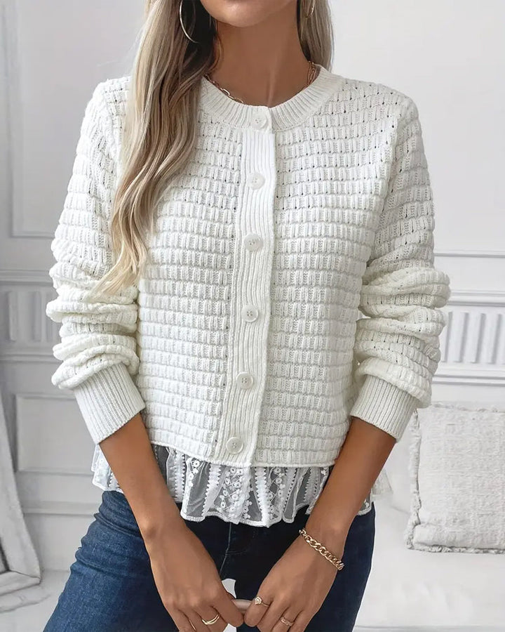 Stilla | Langærmet Spidsbesat Sweatshirt
