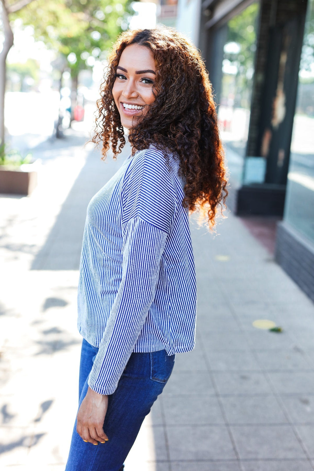 Stilla | Hej Smuk Dolman Pullover Rippet Blå