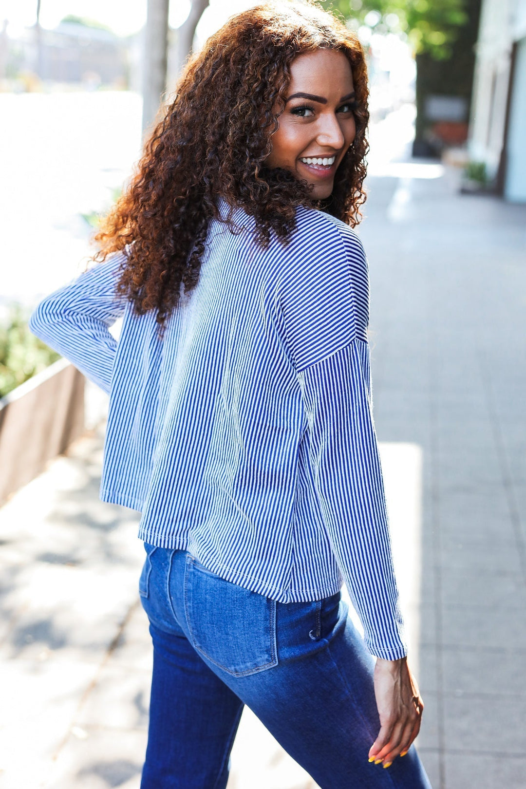 Stilla | Hej Smuk Dolman Pullover Rippet Blå