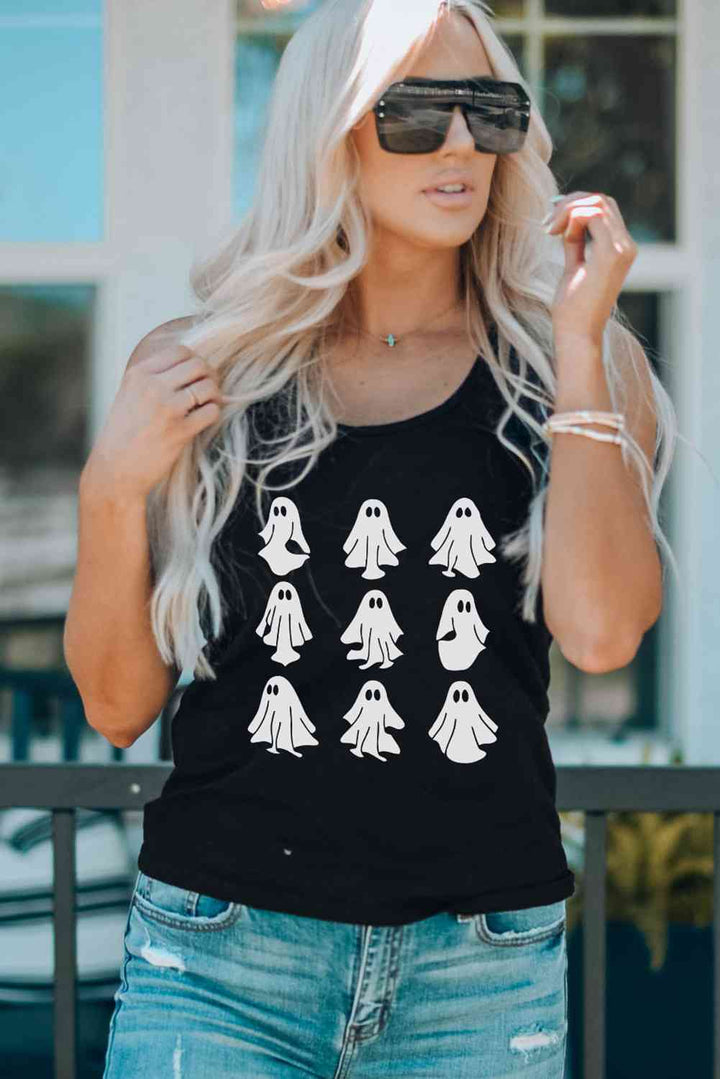 Stilla | Neck Ghost Graphic Tank Top
