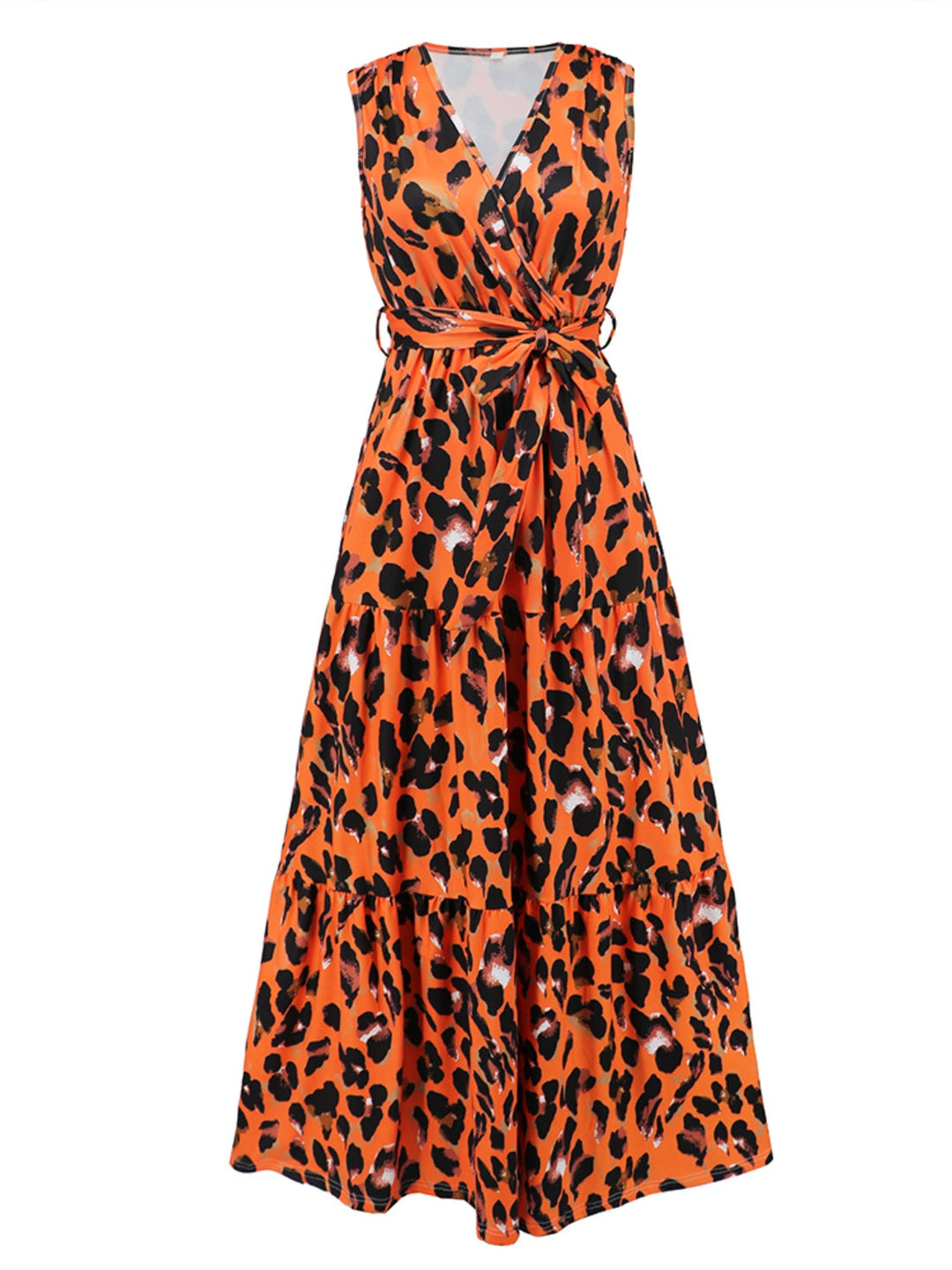 Stilla | Printet Surplice Tiered Tank Kjole