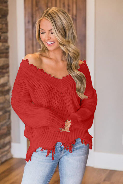 Stilla | Hem Dropped Shoulder Sweater
