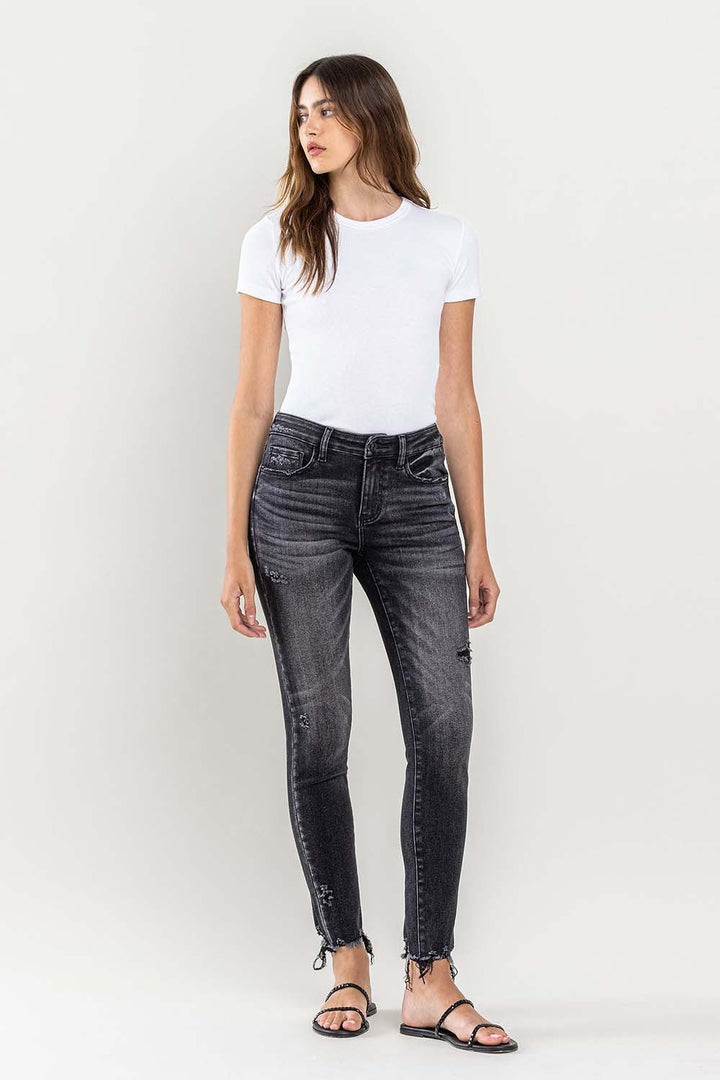 Stilla | Raw Hem Cropped Skinny Jeans