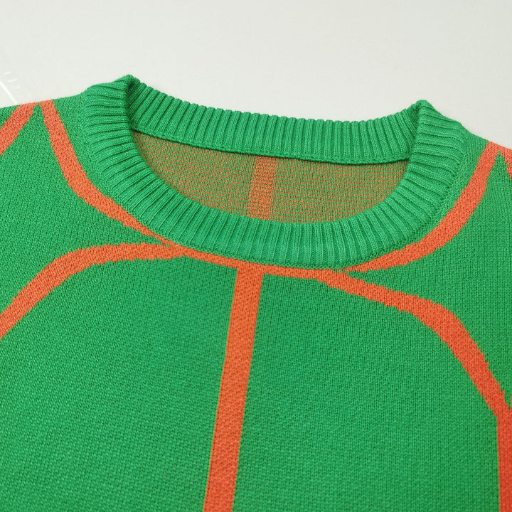 Stilla | Bluse i geometrisk farve-strik