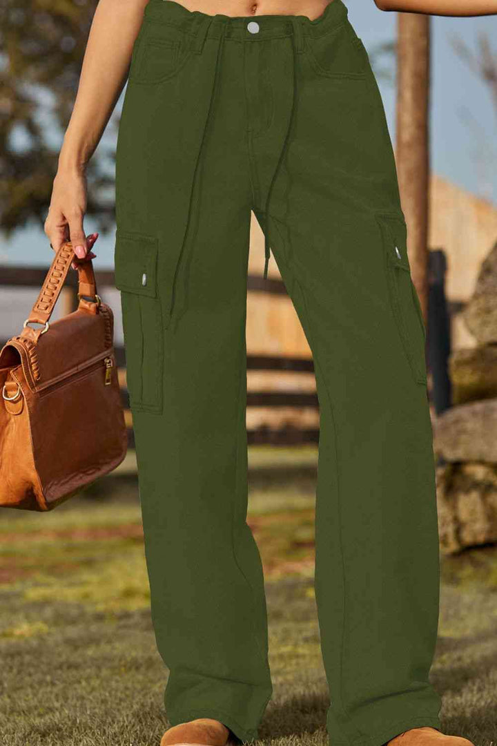 Stilla | Fit Snørejeans Med Lomme