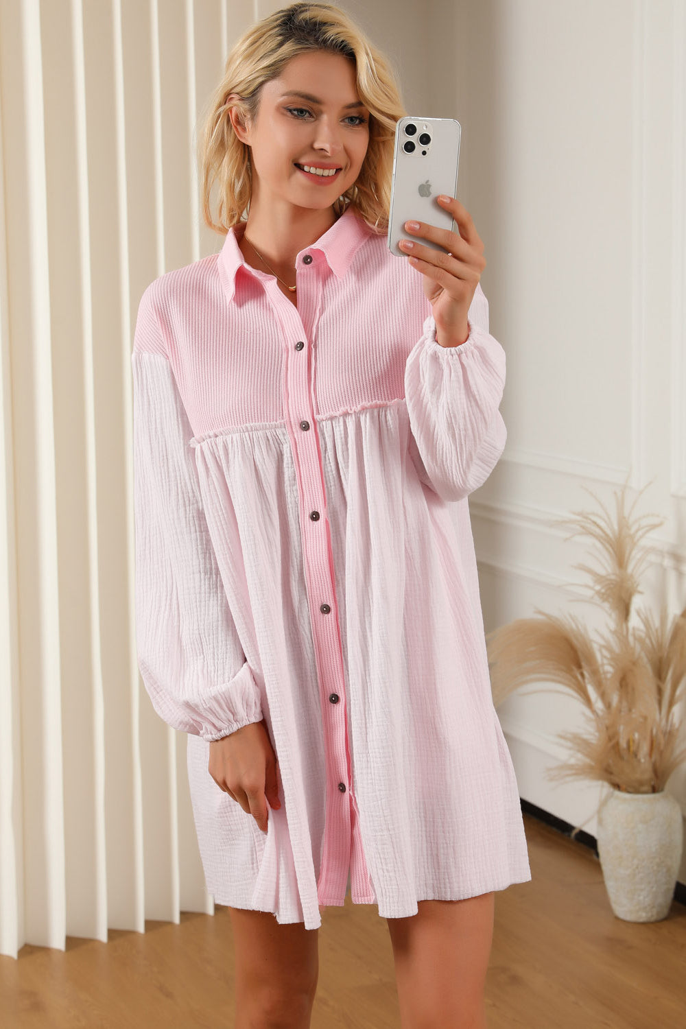 Stilla | Kravehals Dropped Shoulder Mini Kjole