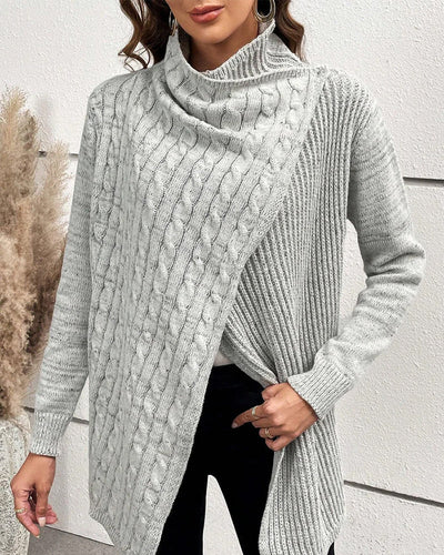 Stilla | Lækker ensfarvet sweater med slids