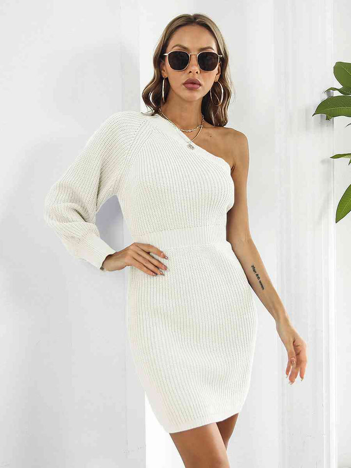 Stilla | Skulder Mini Sweater Kjole