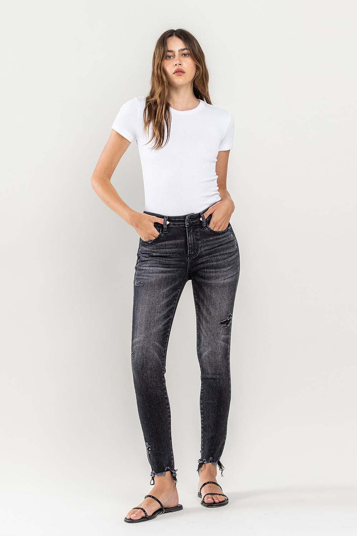 Stilla | Raw Hem Cropped Skinny Jeans