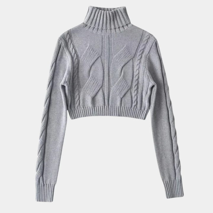 Stilla | Afgrøde Rullekrave-Sweater til Damer