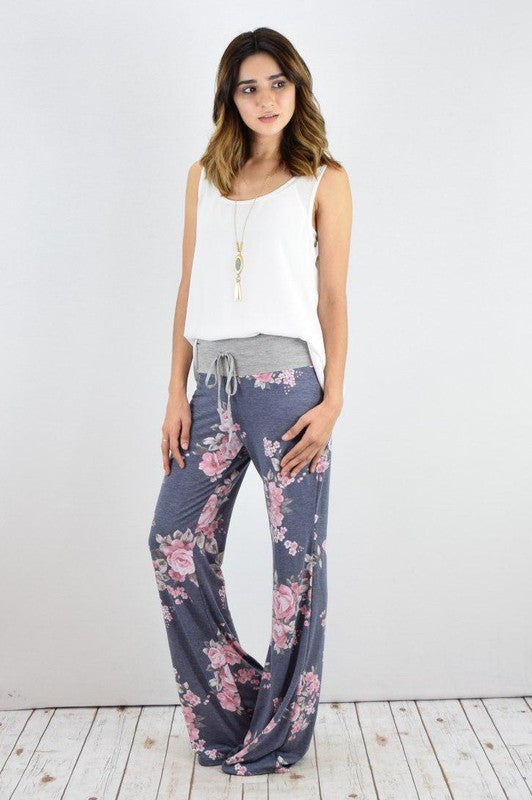 Stilla | Floral Bred Benet Bukser