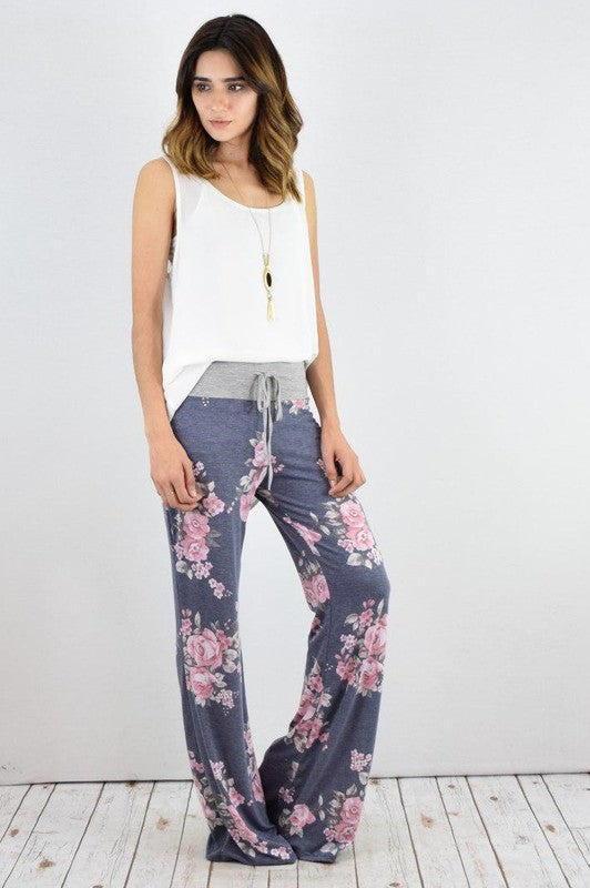 Stilla | Floral Bred Benet Bukser
