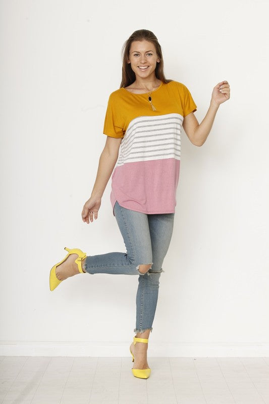 Stilla | Color Block Tunika Top
