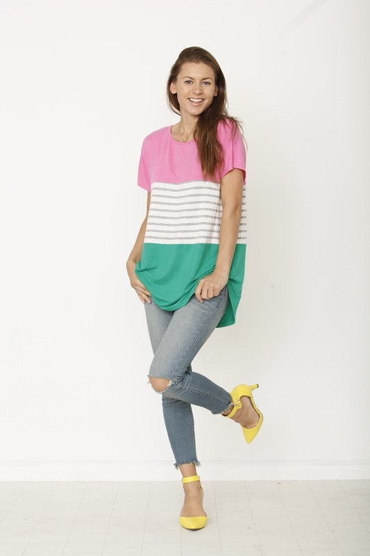 Stilla | Color Block Tunika Top