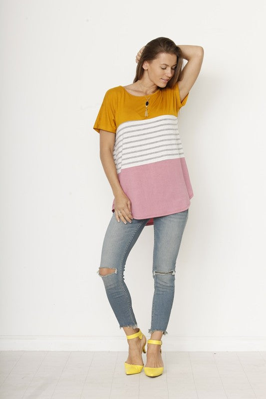 Stilla | Color Block Tunika Top