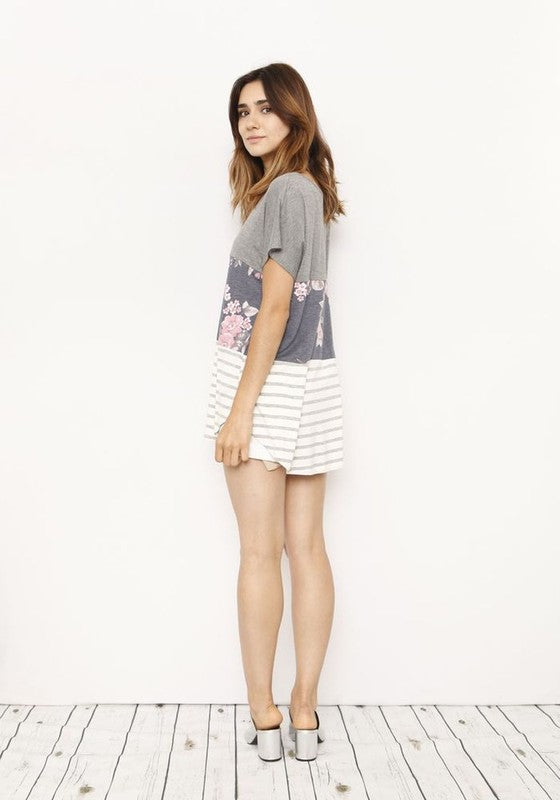 Stilla | Floral,fargeblok, Tunika