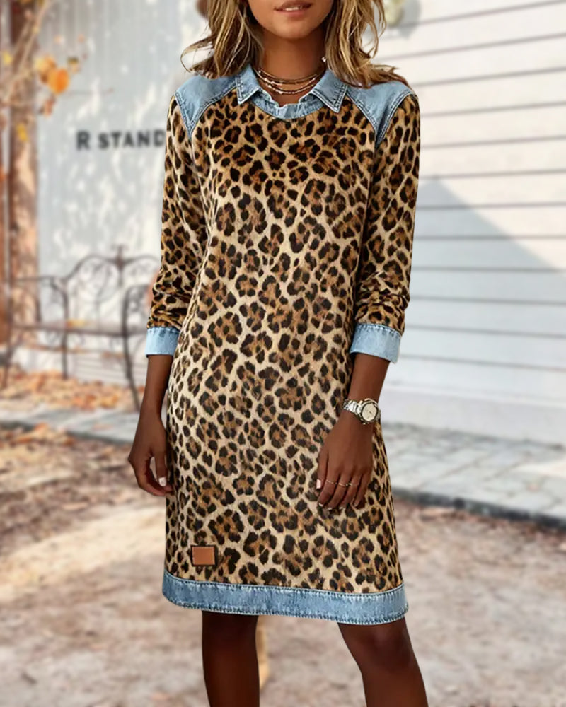 Stilla | Revers leopardmønster shift