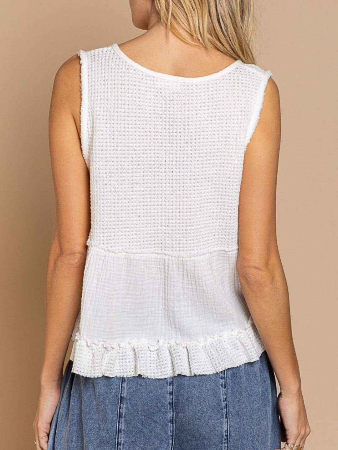 Stilla | Strik Frill V-Hals Tank