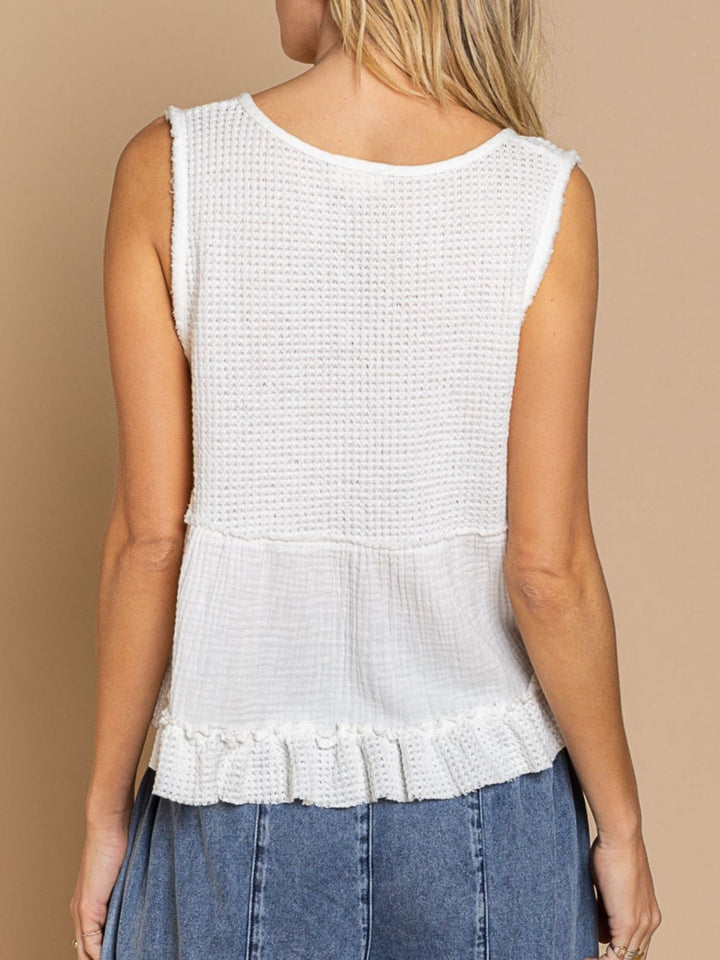 Stilla | Strik Frill V-Hals Tank