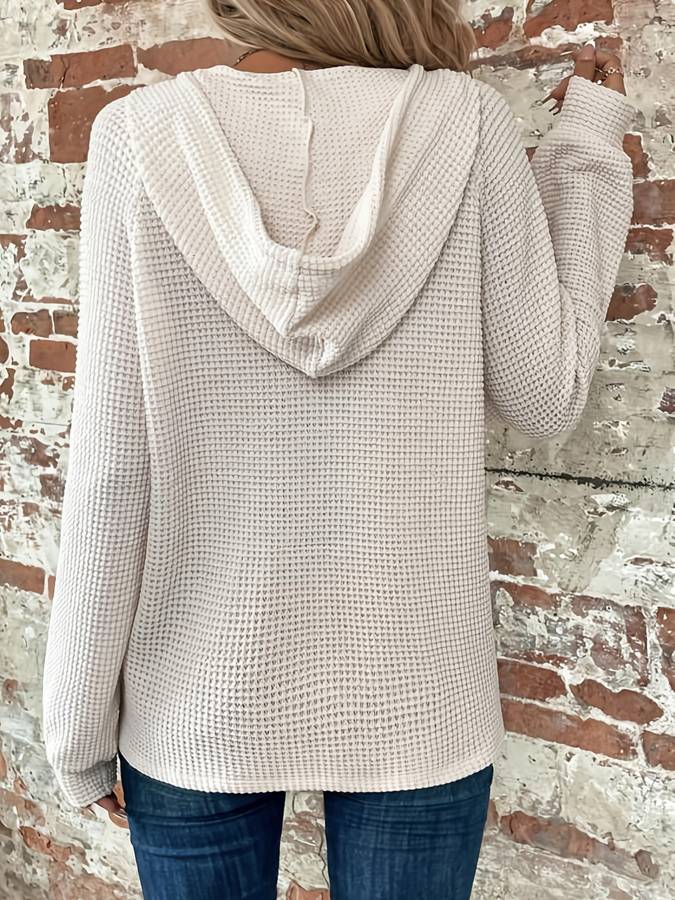Stilla | Løs Strikpullover Med Hætte