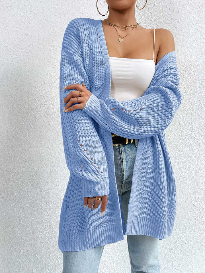 Stilla | Front Dropped Shoulder Slit Cardigan