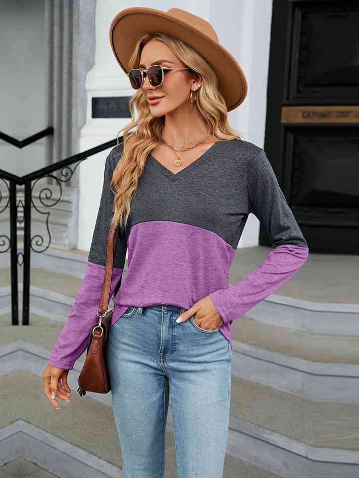Stilla | Neck Langærmet T-shirt To-tone