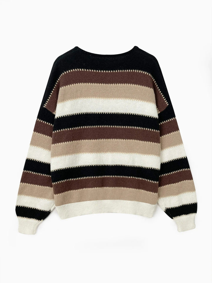 Stilla | Stribet Strik Sweater