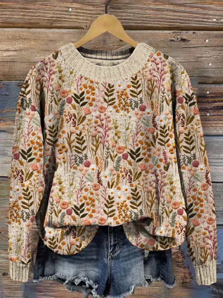 Stilla | Blomster mønster Pullover med komfort
