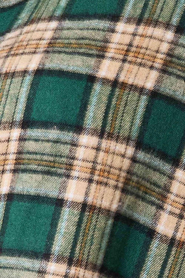 Stilla | Tag Plaid Krave Lange Ærme Skjorte
