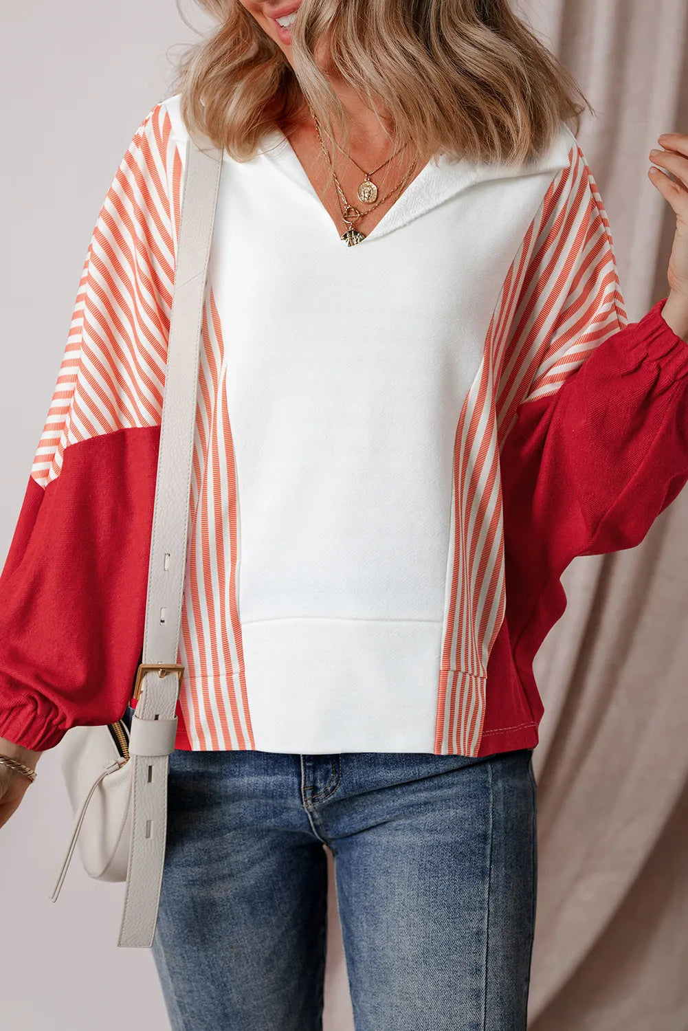 Stilla | Langs Stribet Sweatshirt Med Lange Ærmer