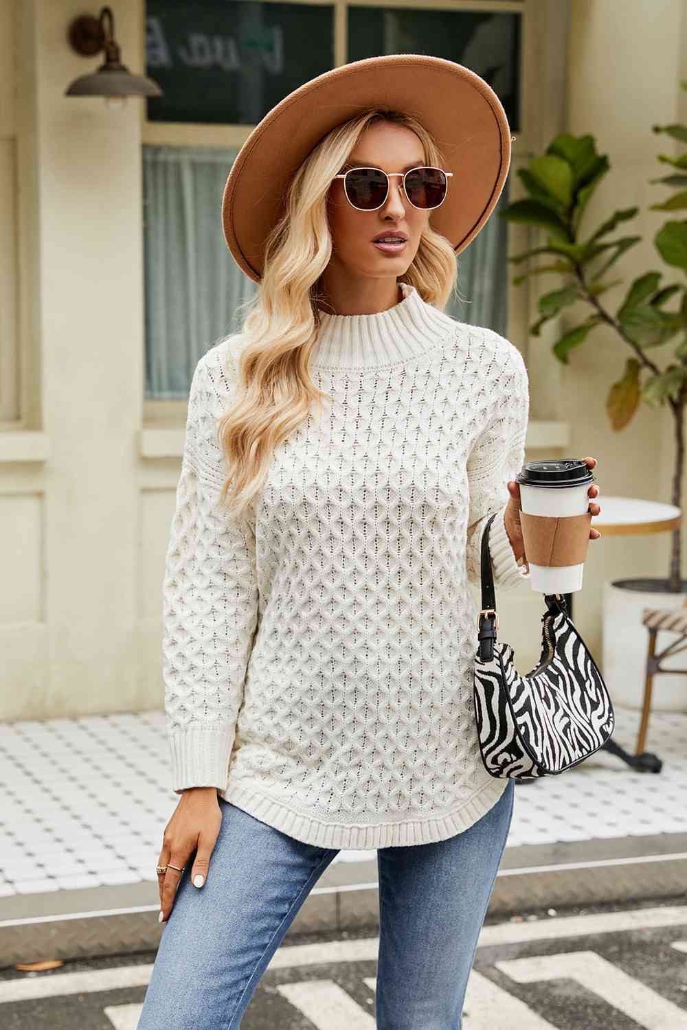 Stilla | Langærmet Mock Neck Sweater