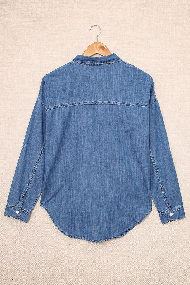 Stilla | Knap-op Krave Denim Top