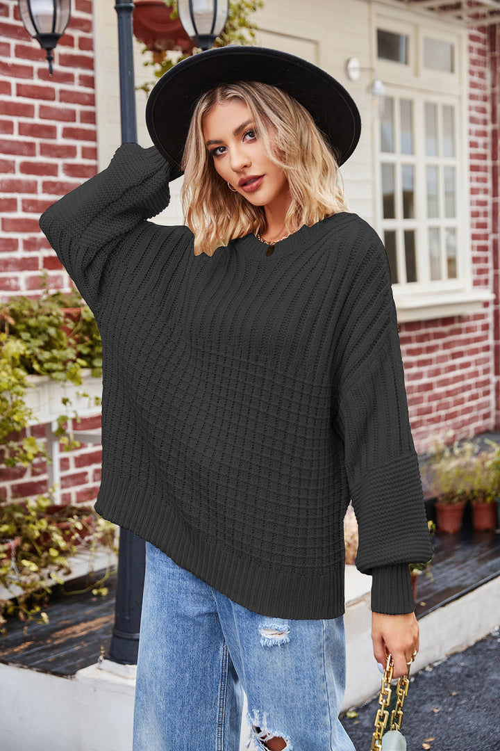 Stilla | Drop Shoulder Lantern Sleeve Sweater