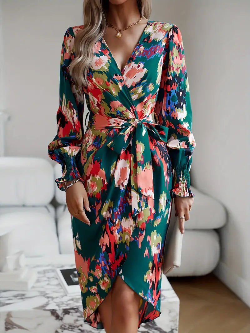 Stilla | Wrap Kjole Med Allover Print