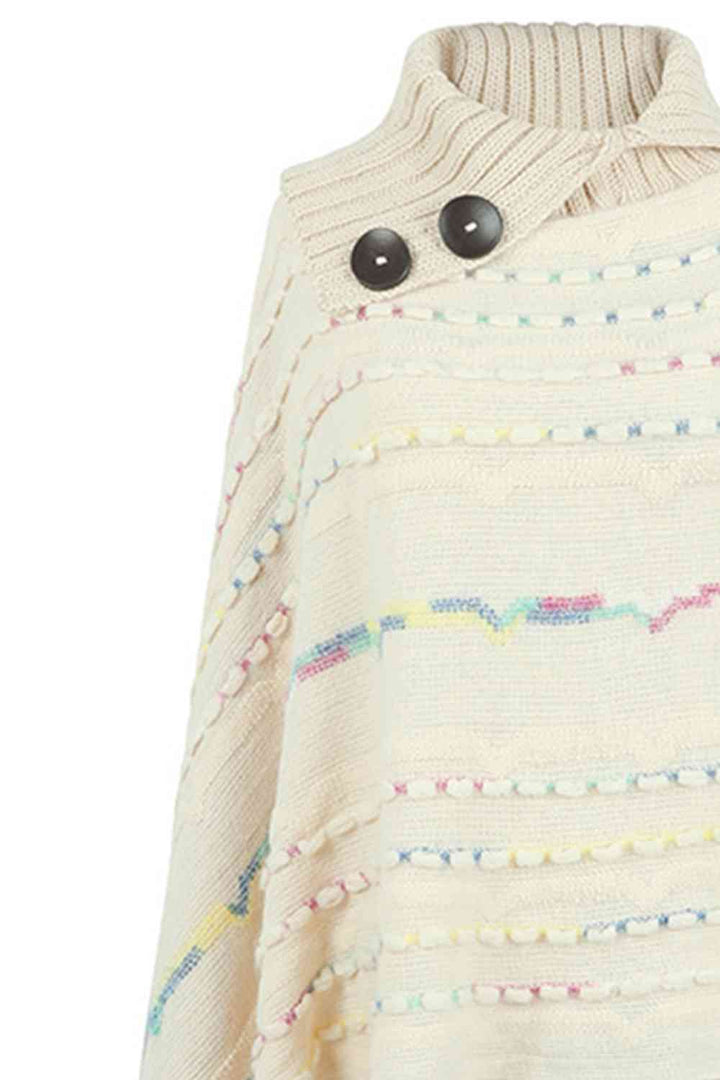 Stilla | Ærme Frynsedetalje Poncho