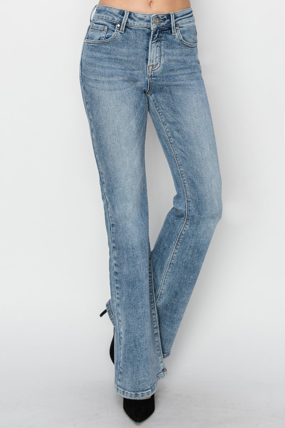 Stilla | Full Size Mid Rise Bootcut Jeans