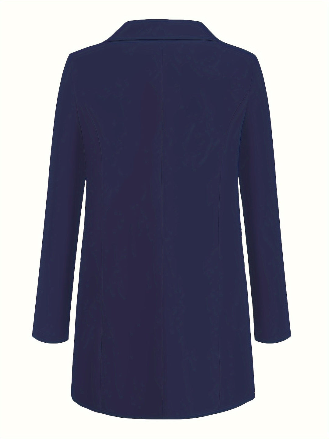 Stilla | Elegant Erhverv-Enfarvet Lang Blazer med Revers ideel til alle årstider