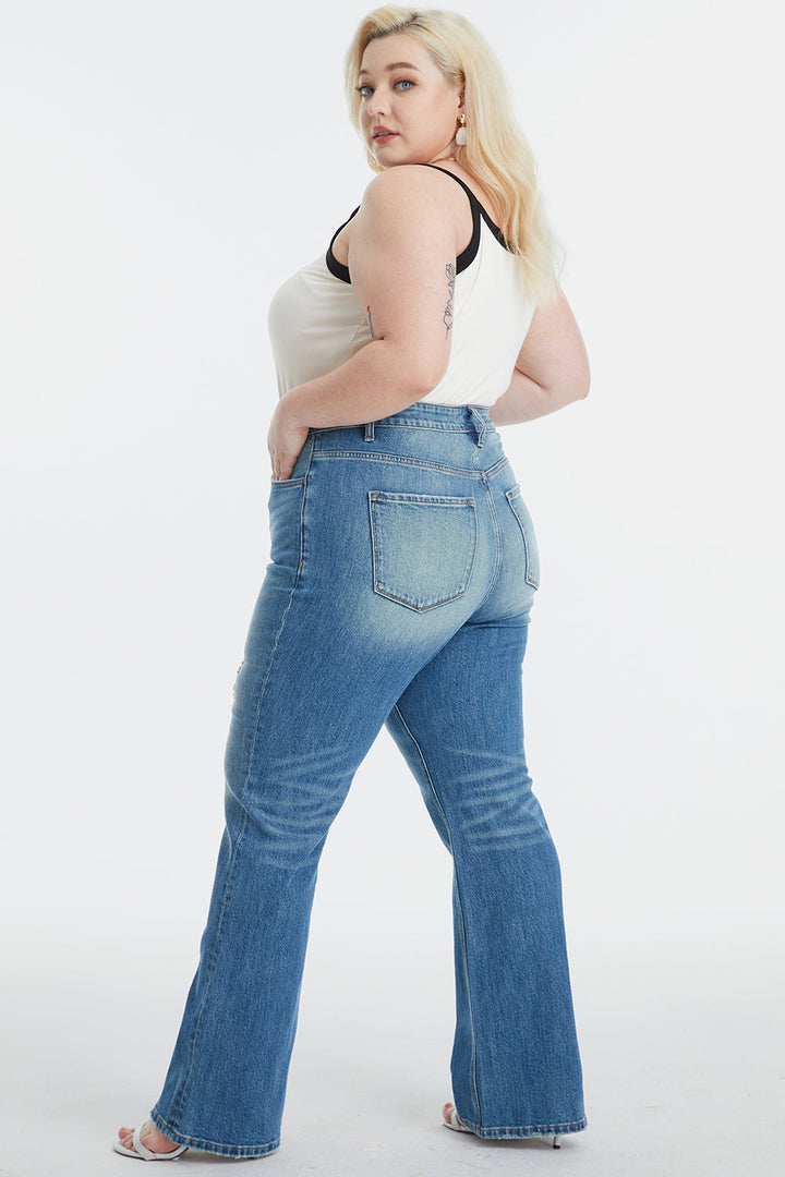 Stilla | Full Size Ultra High-waist Gradient Bootcut Jeans