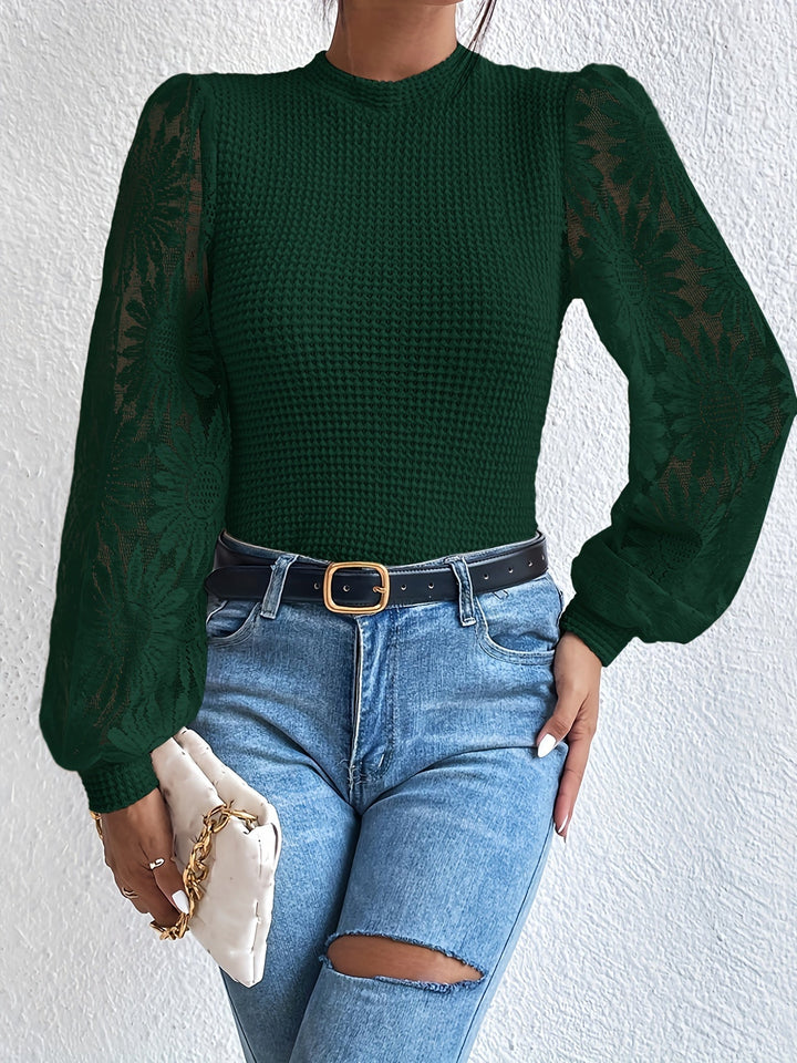 Stilla | T-shirt Med Rund Hals Og Blomsterprint
