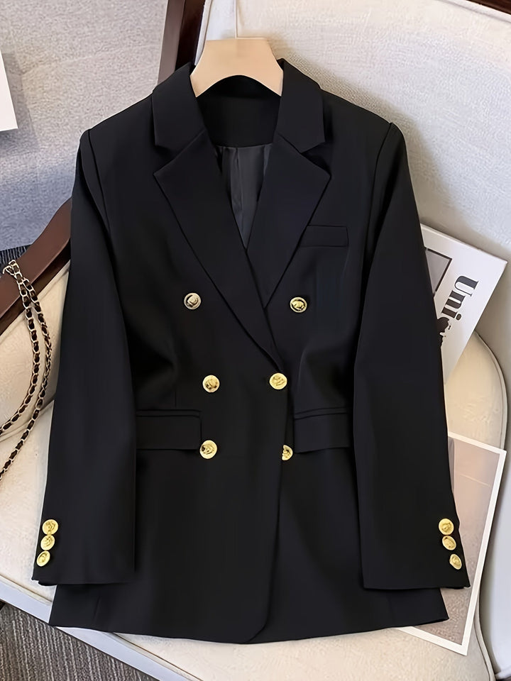 Stilla | Elegant Business Slim Blazer med gyldne knapper Ideel til alle årstider