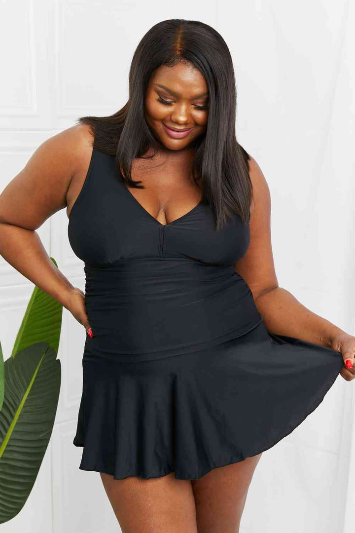 Stilla | West Swim Full Size Clear Waters Swim Dress i Sort
