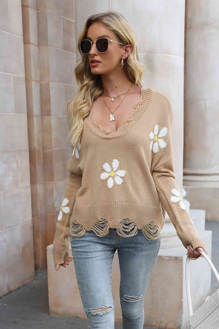 Stilla | Distressed Langærmet Sweater