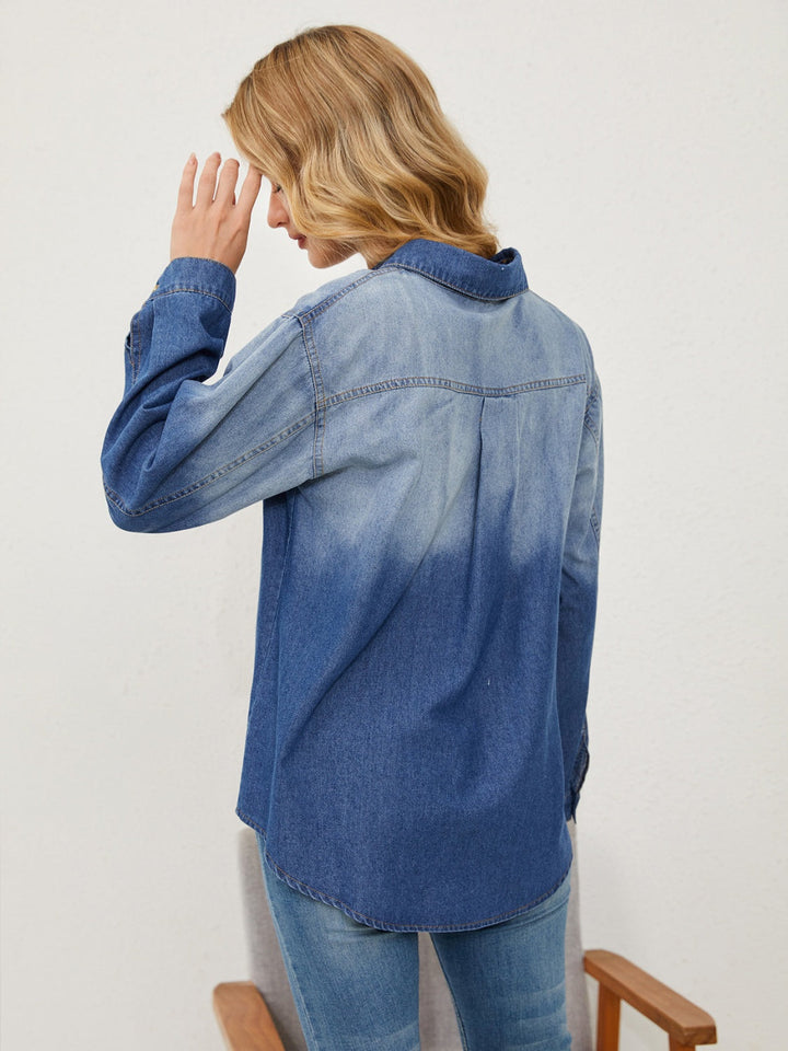 Stilla | Knap-up nedsat skulder denimjakke