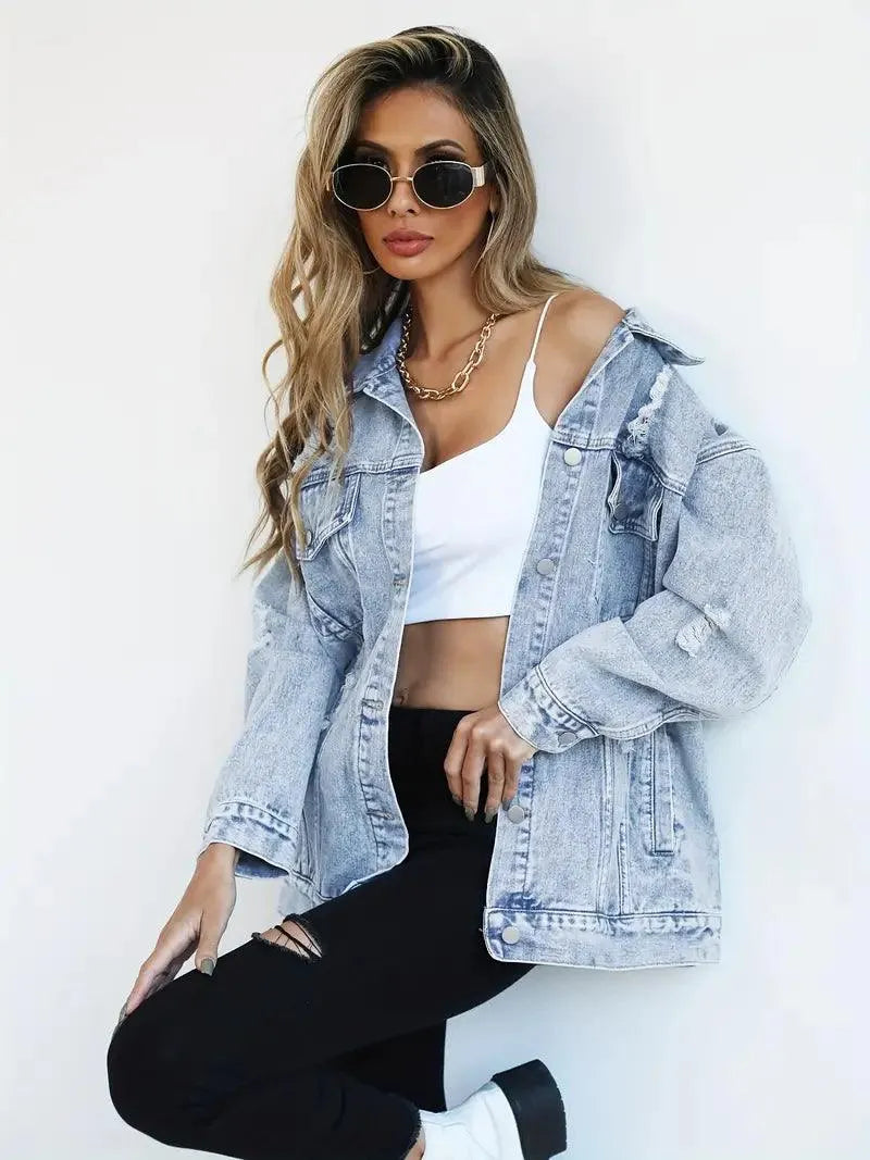 Stilla | Oversized Jeansjakke til damer