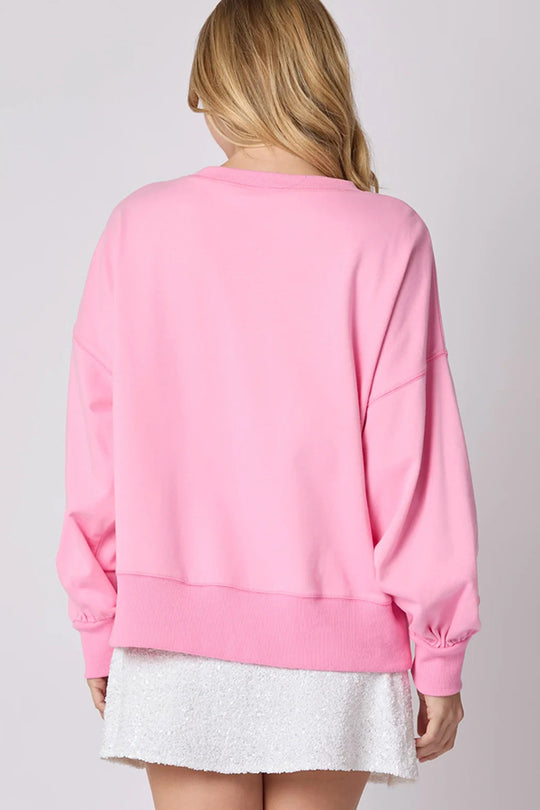 Stilla | Julebue Pailletter Løst Fritid Langærmet Sweatshirt