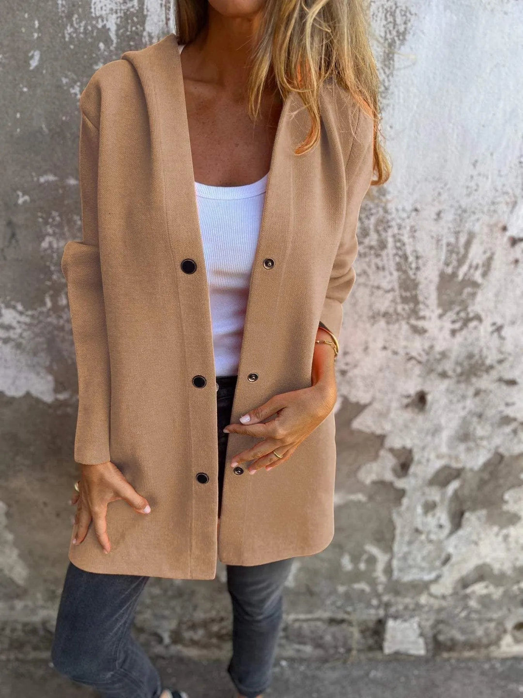 Skovae | Casual Enkeltstående Cardigan med Hætte
