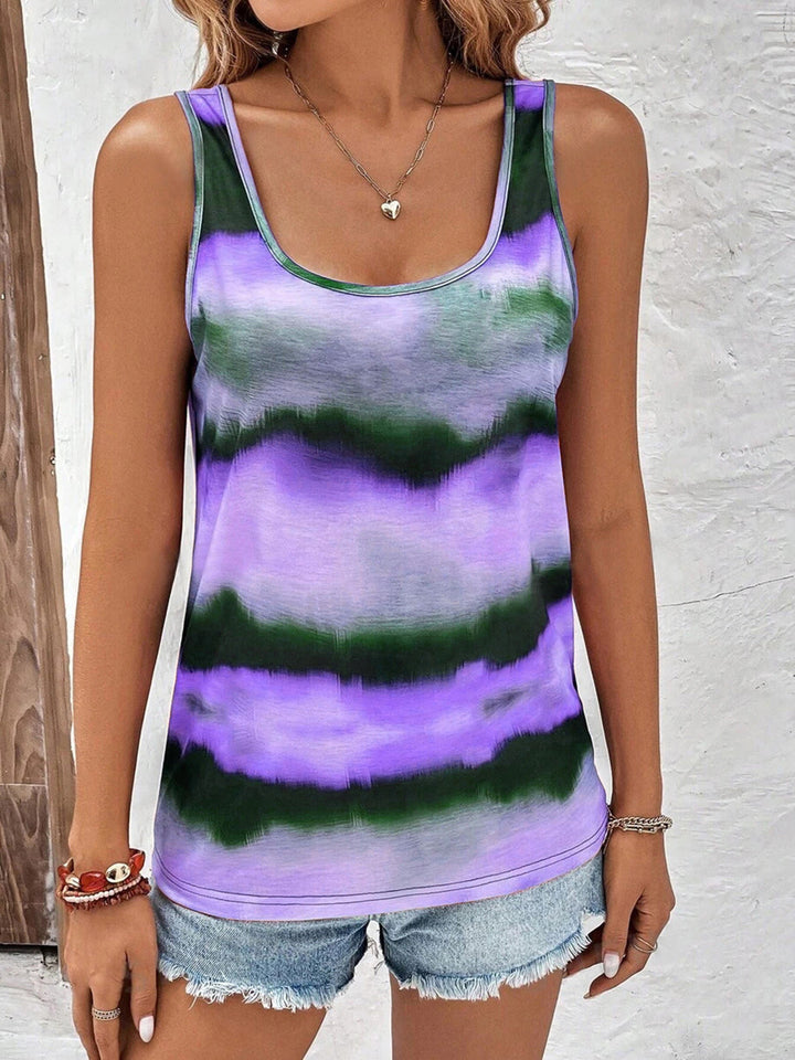 Stilla | Dye Scoop Neck Wide Strap Tank