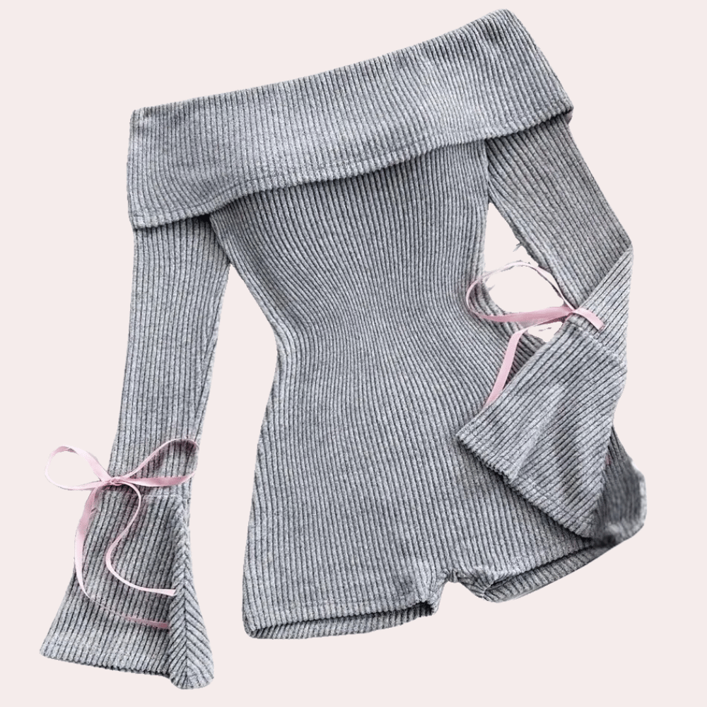 Stilla | Dame Romper med Off-Shoulder Og Lange Ærmer